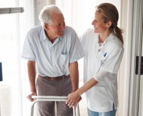 old man flirts with nurse